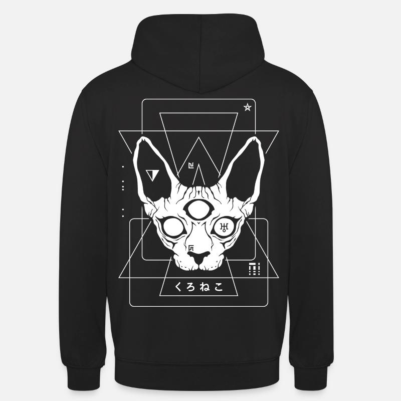 Chat cosmique - Sweat-shirt à capuche unisexe - noir