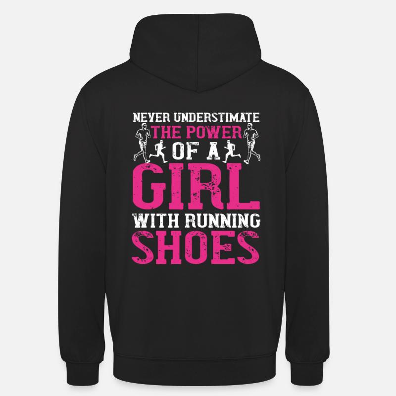 Course jogging course - Sweat-shirt à capuche unisexe - noir