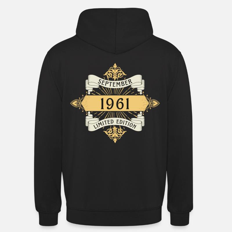 September 1961 Geburtstag Limited Edition - Unisex Hoodie - Schwarz