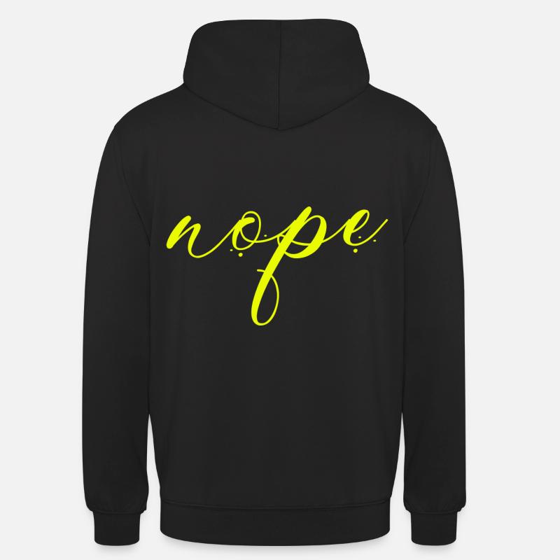 Nope - Dites simplement non! - Sweat-shirt à capuche unisexe - noir