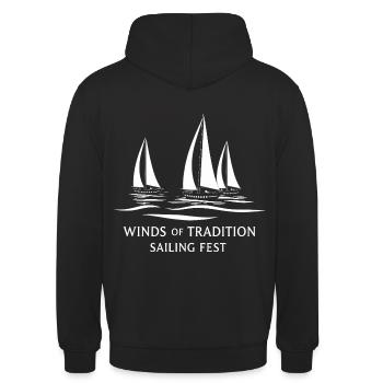 Segel Fest - Unisex Hoodie - Schwarz - Hinten - Michal (187cm)