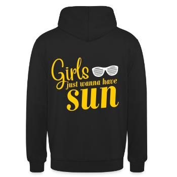 Girls Sun - Unisex Hoodie - Schwarz - Hinten - Michal (187cm)