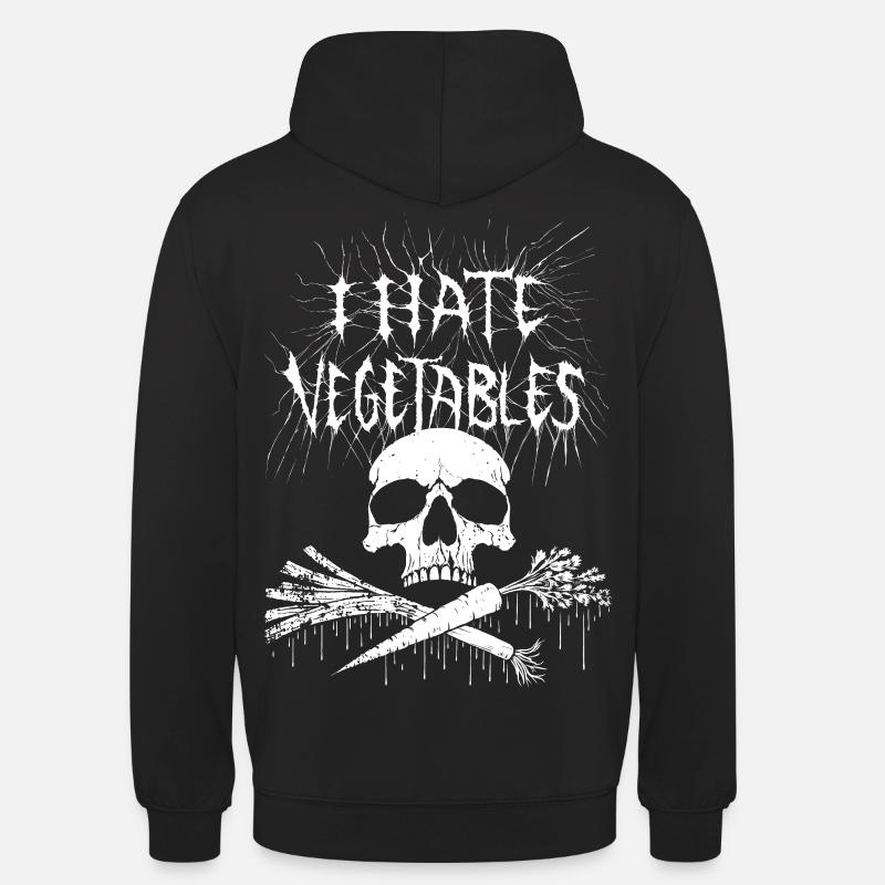 I hate vegetables! - Sweat-shirt à capuche unisexe - noir