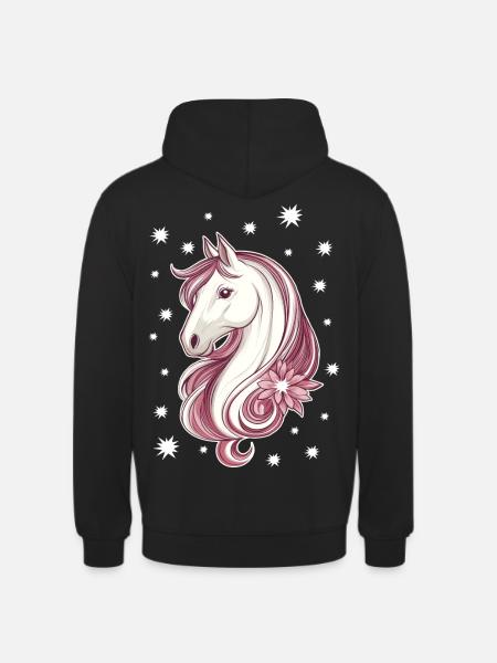 Horse with stars - Unisex Hoodie - black