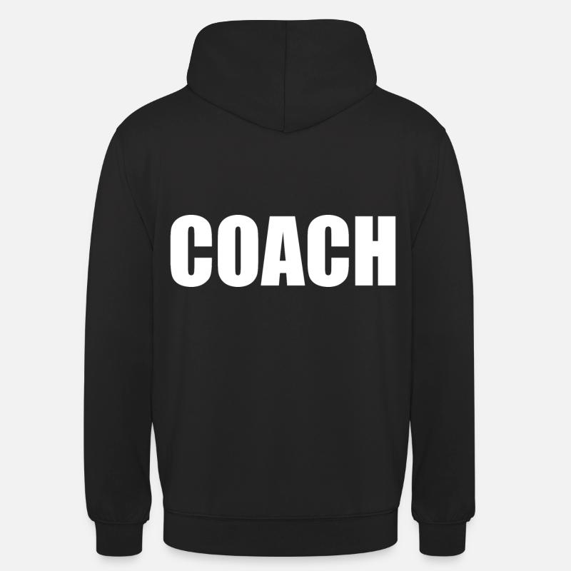 Coach on the back - Unisex Hoodie - black