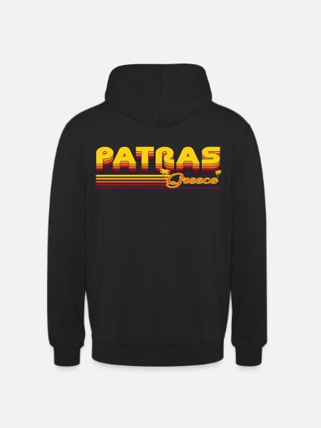 Patras: Mediterranean retro design - Unisex Hoodie - black