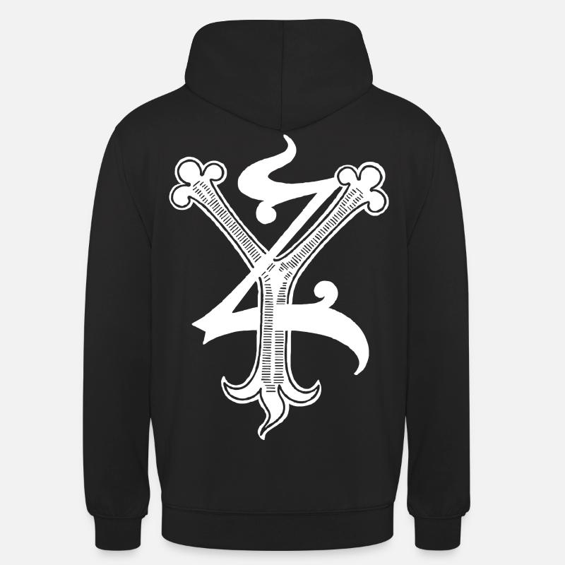 Lettres YZ Rapp art - Sweat-shirt à capuche unisexe - noir