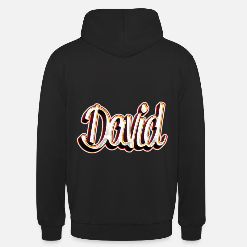 David First Name Name Graffiti Design - Unisex Hoodie - black