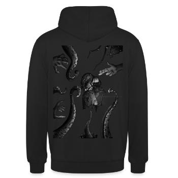 Lovecraft Kunst - Unisex Hoodie - Schwarz - Hinten - Michal (187cm)