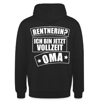 Oma - Rentnerin - Unisex Hoodie - Schwarz - Hinten - Michal (187cm)