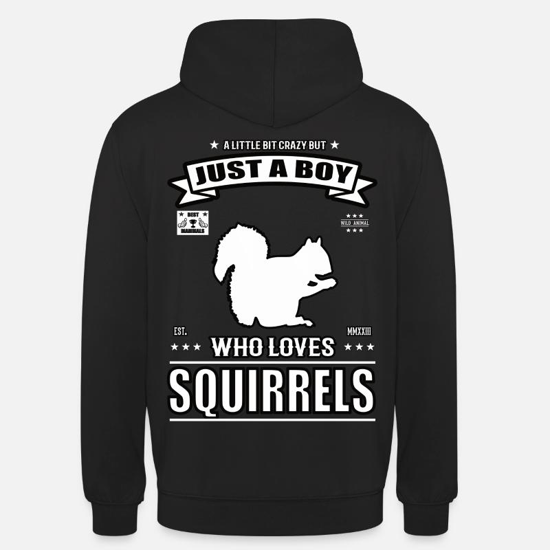Just a Boy who loves Eichhörnchen Outfit - Unisex Hoodie - Schwarz
