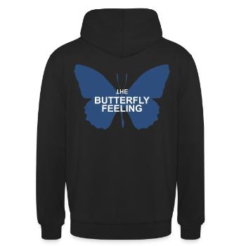 Butterfly Feeing - Unisex Hoodie - black - Back - Michal (187cm)