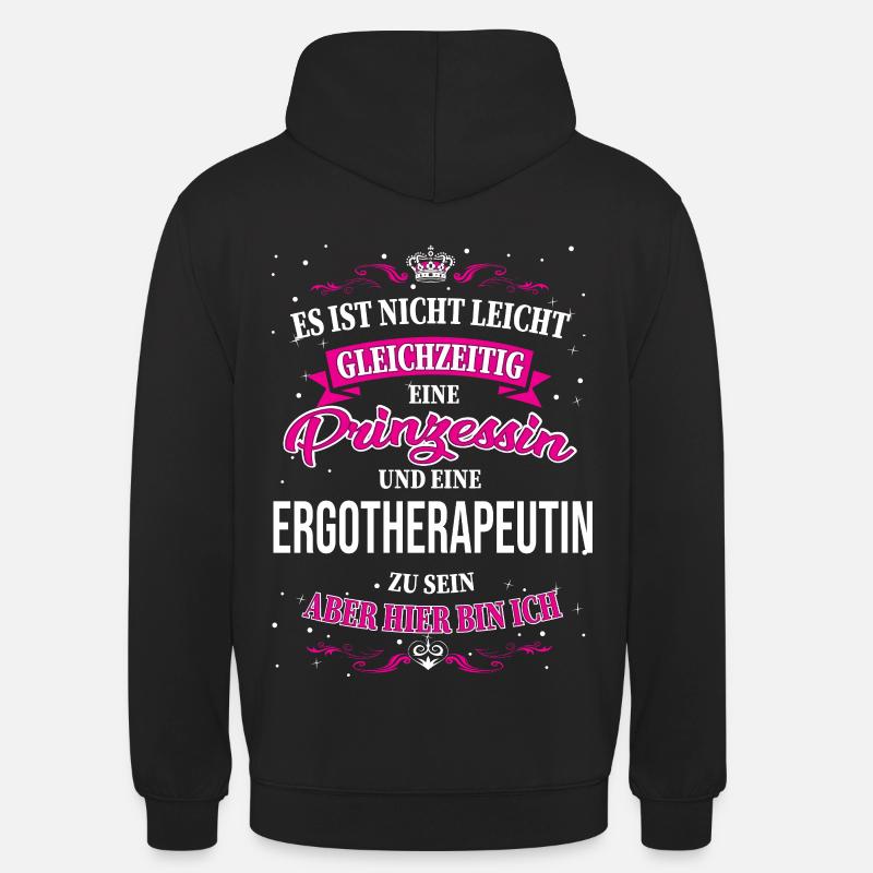 Ergothérapeute et princesse - Sweat-shirt à capuche unisexe - noir