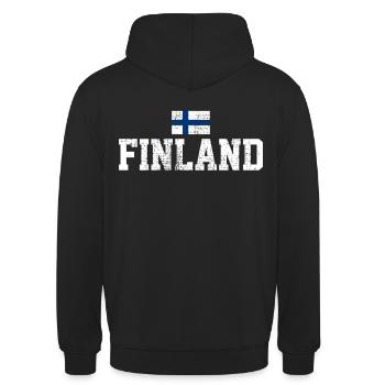 Entdecken Sie die Schönheit Finnlands Helsinki - Unisex Hoodie - Schwarz - Hinten - Michal (187cm)