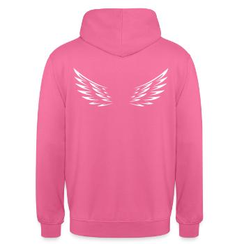 wing - Unisex Hoodie - pink - Back - Michal (187cm)