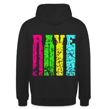 Rave - Sweat-shirt à capuche unisexe - noir - Dos - Michal (187cm)