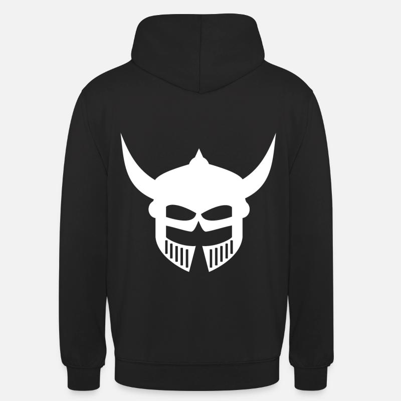 Conception de casque barbare - Sweat-shirt à capuche unisexe - noir