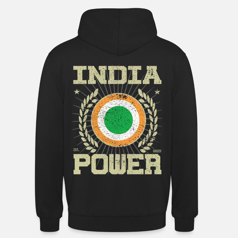 Design de l’Inde cool - Sweat-shirt à capuche unisexe - noir