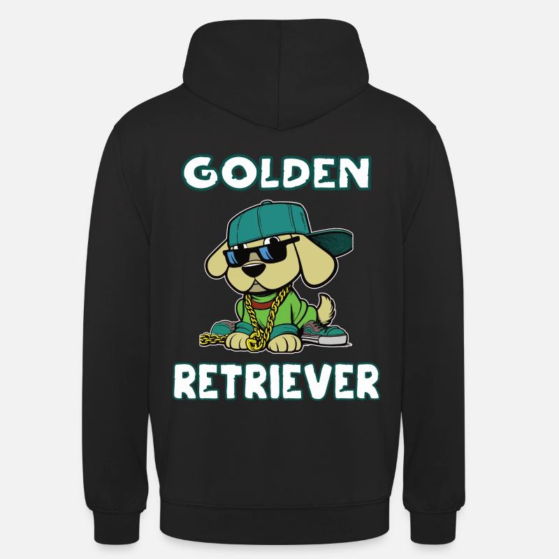 Cool Golden Retriever Design - Sweat-shirt à capuche unisexe - noir