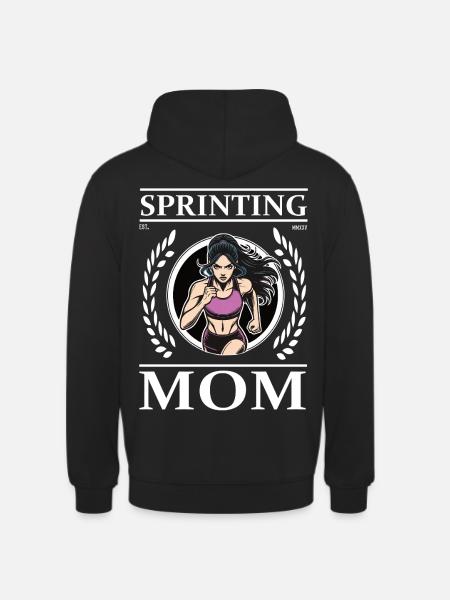 Maman sprinteuse – Mère et sprinteuse - Sweat-shirt à capuche unisexe - noir