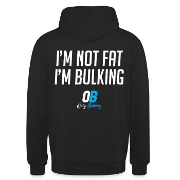 I'm not fat, i'm bulking. - Unisex Hoodie - black - Back - Michal (187cm)