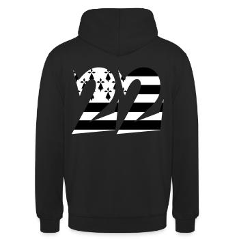 22 Britannien Flagge - Unisex Hoodie - Schwarz - Hinten - Michal (187cm)