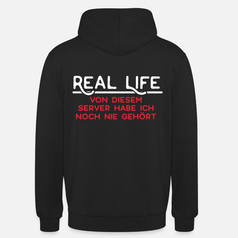 La vraie vie - Sweat-shirt à capuche unisexe - noir