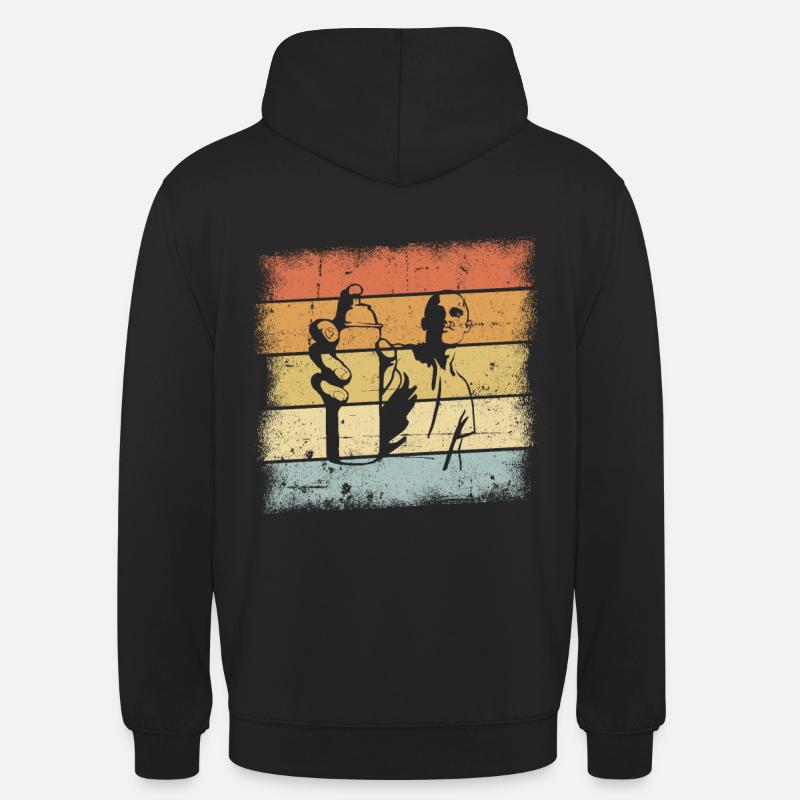 Conception de pulvérisateur de graffitis - Sweat-shirt à capuche unisexe - noir