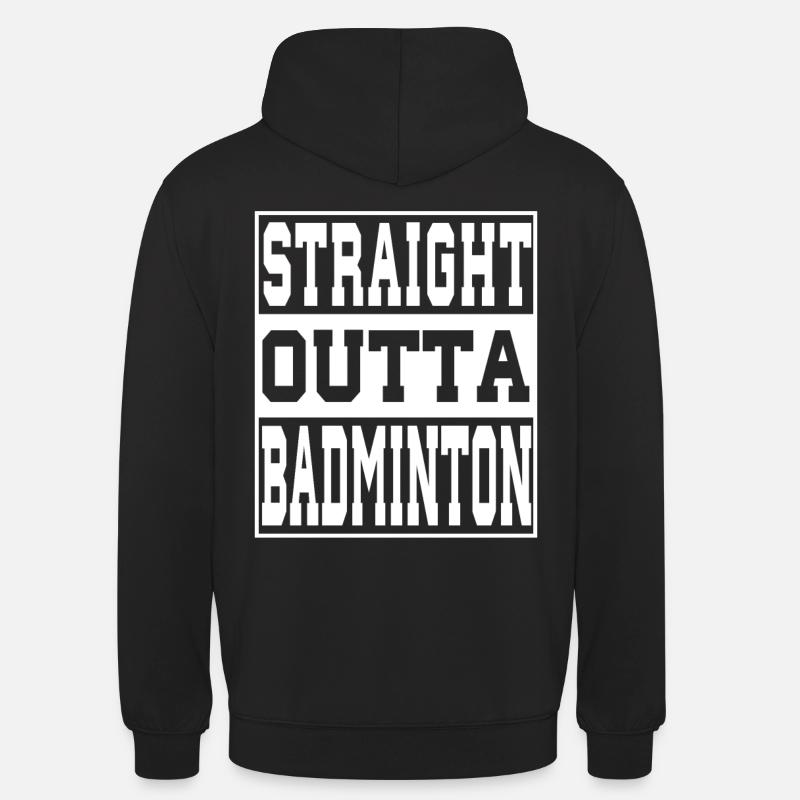 Badminton dit drôle - Sweat-shirt à capuche unisexe - noir