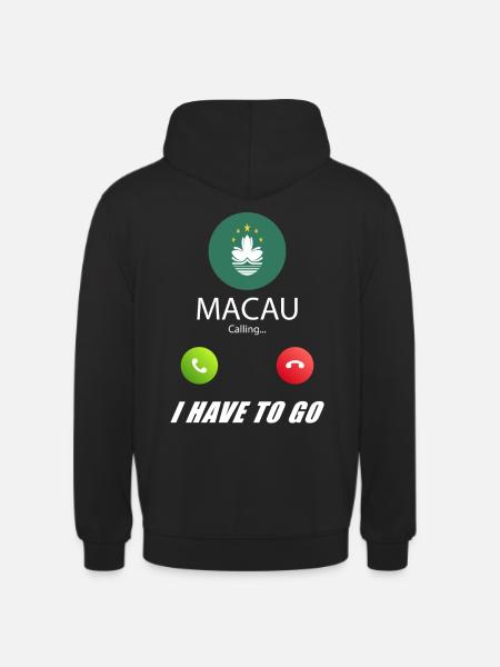 Macau calls lusiger flags saying - Unisex Hoodie - black