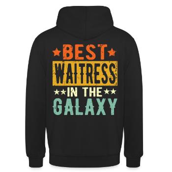 Best Bedienung ever Bedienung Geschenk - Unisex Hoodie - Schwarz - Hinten - Michal (187cm)