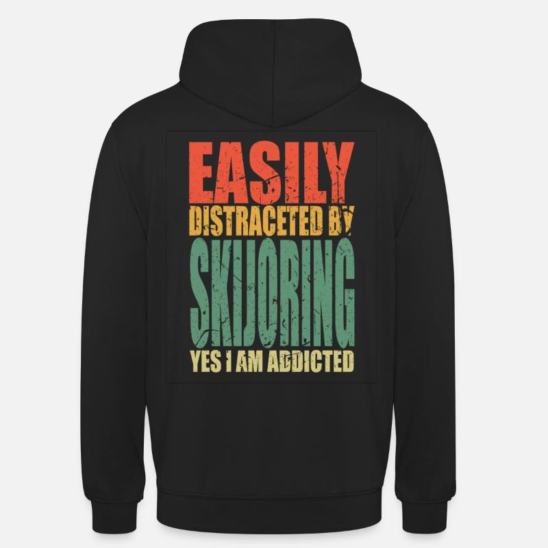 Skijoring dire drôle - Sweat-shirt à capuche unisexe - noir