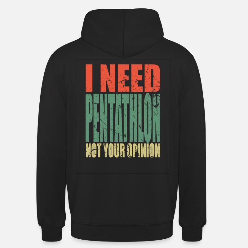 Pentathlon drôle - Sweat-shirt à capuche unisexe - noir