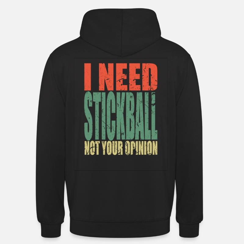 Stickball disant drôle - Sweat-shirt à capuche unisexe - noir