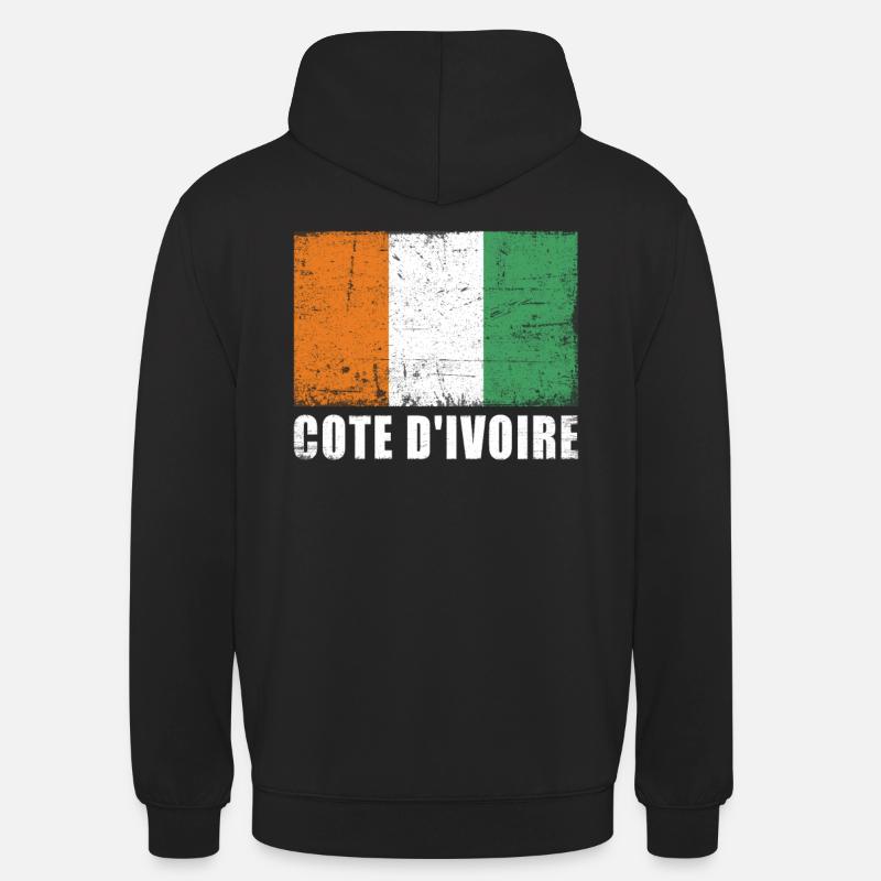 Drapeau de la Côte d’Ivoire - Sweat-shirt à capuche unisexe - noir