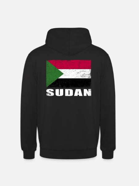 Sudan Flag Grunge Sudan Flag - Unisex Hoodie - black