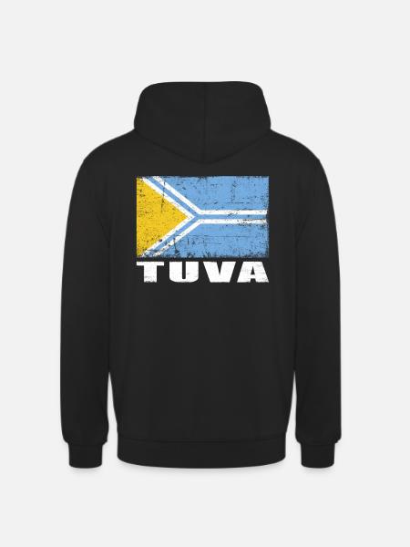 Tuva Flag Grunge Tuva Flag - Unisex Hoodie - black