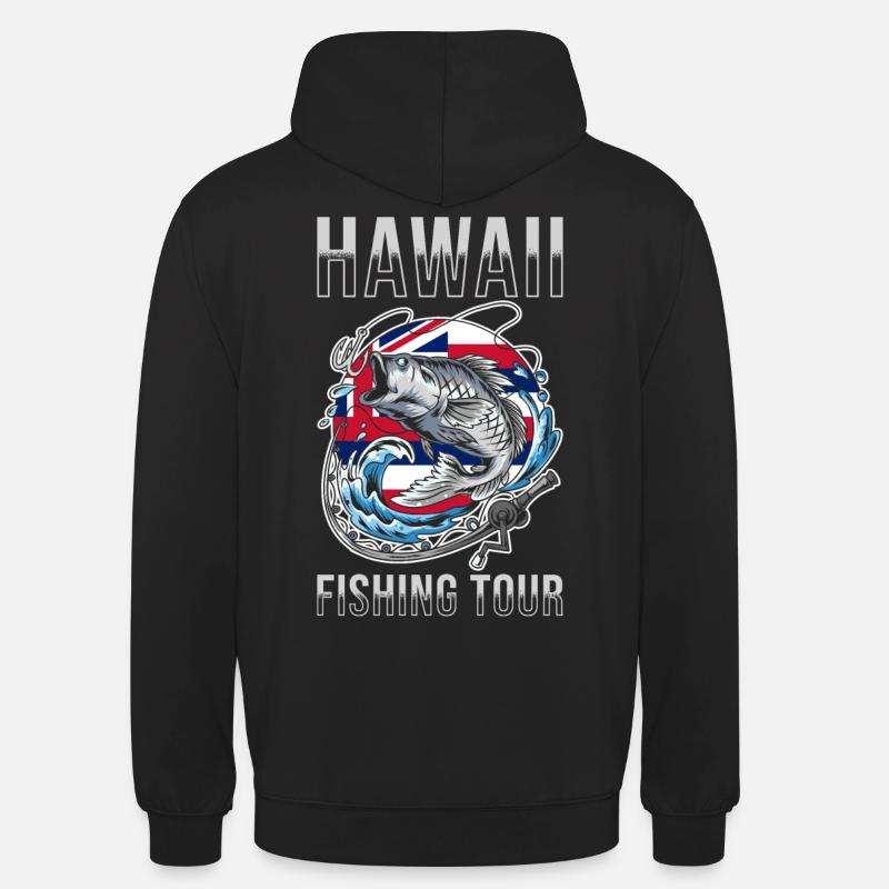 Excursion de pêche à Hawaï - Sweat-shirt à capuche unisexe - noir