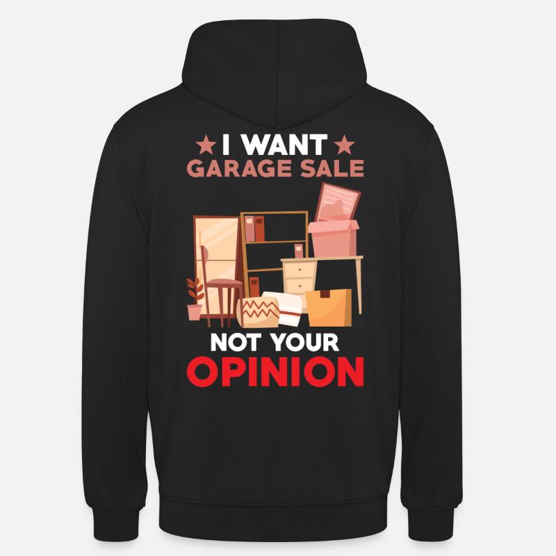 Slogan de vente de garage - Sweat-shirt à capuche unisexe - noir