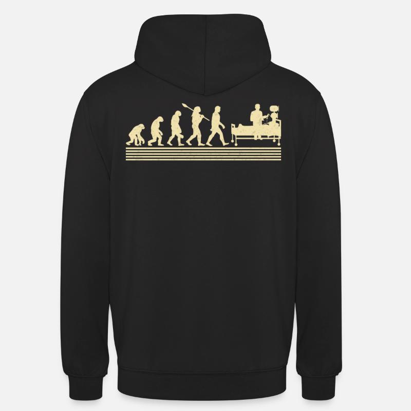 Évolution de l’inhalothérapeute - Sweat-shirt à capuche unisexe - noir