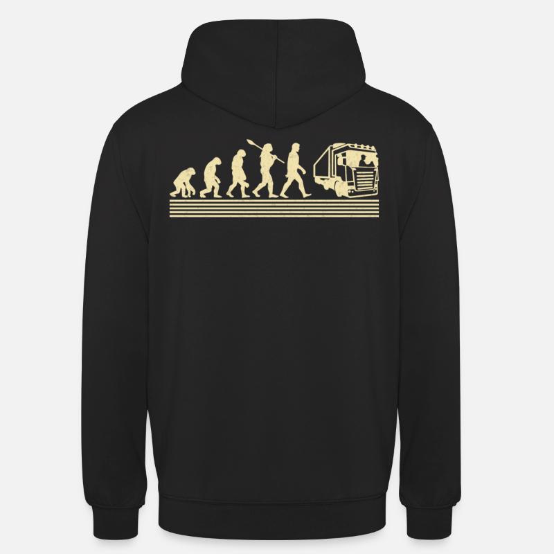 Lkw-fahrer-evolution - Unisex Hoodie - Schwarz