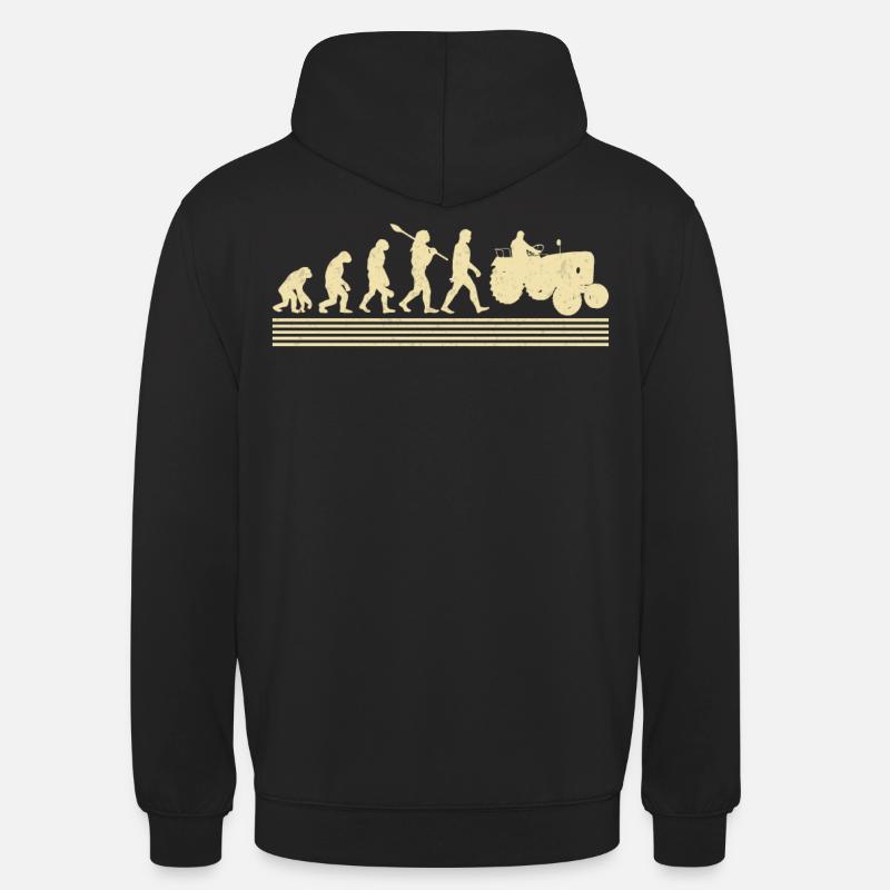Évolution des agriculteurs - Sweat-shirt à capuche unisexe - noir