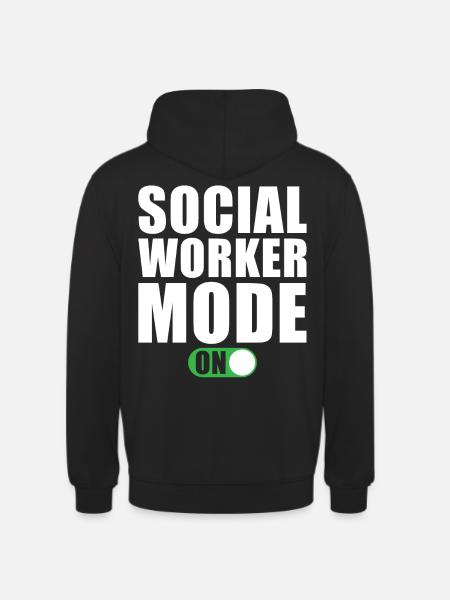 Social worker mode at - Unisex Hoodie - black