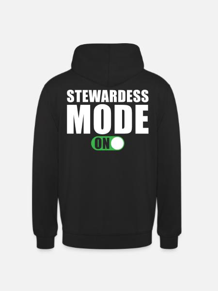 Stewardess Mode On - Unisex Hoodie - black