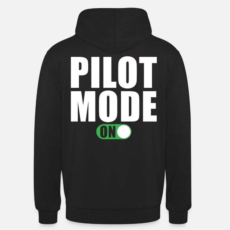 Pilot Modus Ein - Unisex Hoodie - Schwarz