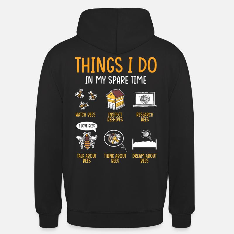 Beekeeper Gift Beekeeping Bees - Unisex Hoodie - black