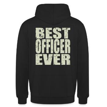 Best Officer ever Officer Gift - Unisex Hoodie - black - Back - Michal (187cm)