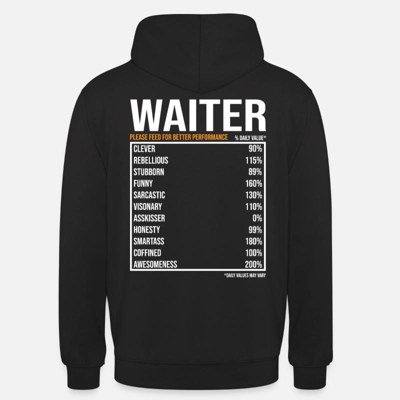 Kellner Spruch Kellner Geschenk - Unisex Hoodie - Schwarz