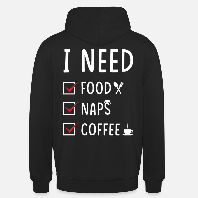 Essen Schlafen Kaffee - Unisex Hoodie - Schwarz