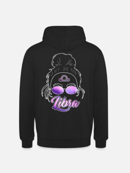 Libra Zodiac Sign Gift Libra - Unisex Hoodie - black